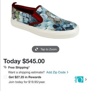 Gucci Supreme In Bloom Canvas Slip-On Sneakers
